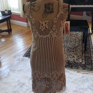 Gala beige and lace dress. Size 6